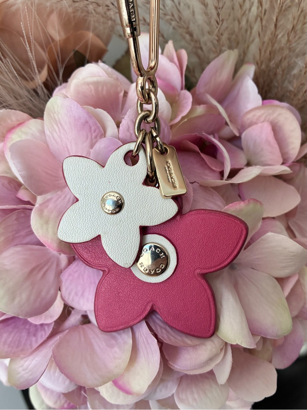 Coach Flower Bag Charm Key Chain